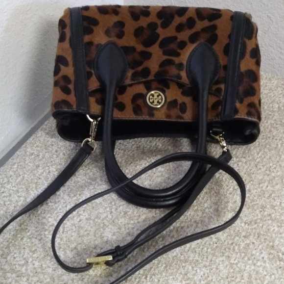 Tory Burch Real Dyed Fur Leather Satchel Bag - Picture 6 of 8